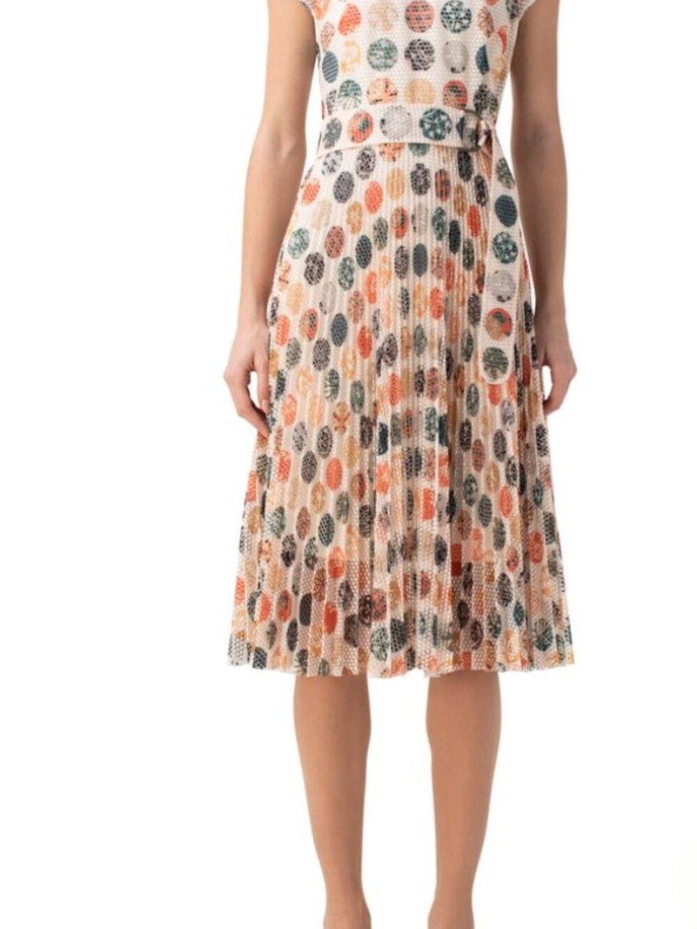 AKRIS PUNTO Japanese Wood Block Sakura knee length dress (Size US6)